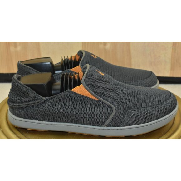 ?OluKai Nohea Shoes Men\'s US 7 Mesh Gray Slip-On Folding Heel Loafer 10188-4242 main image 5
